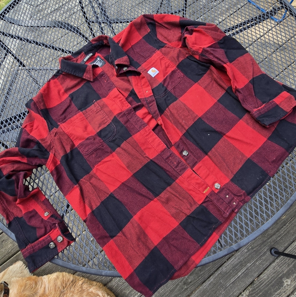 Carhartt Red and Black Plaid Shirt